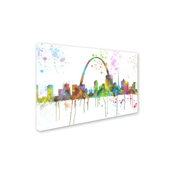 Marlene Watson 'St Louis Missouri Skyline Mclr-1' Canvas Art,16x24